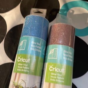 Cricut vinyl 2 rolls new with tags 12x48 eh Glitter transfer tape 12x12 strong